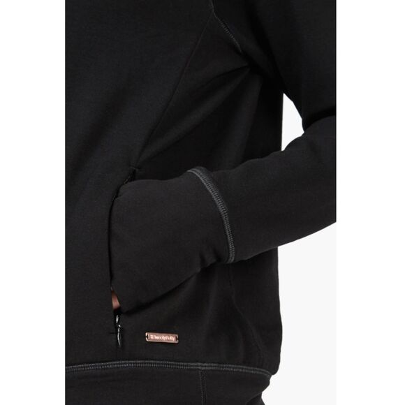 Sweaty Betty Rhythm Merino Mock Neck Hoodie Women’s Size Small Black Pullover - Picture 4 of 9